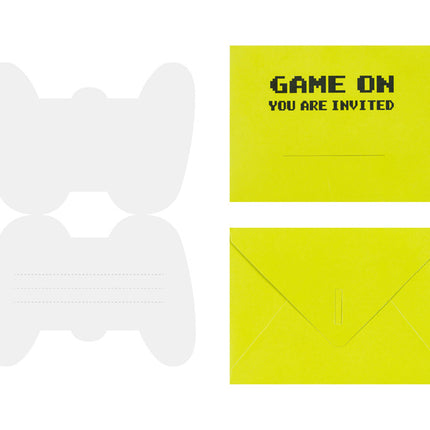 Indbydelser til spilfest 16 cm 6 stk