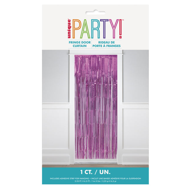 Lyserødt dørforhæng Pastel 2m