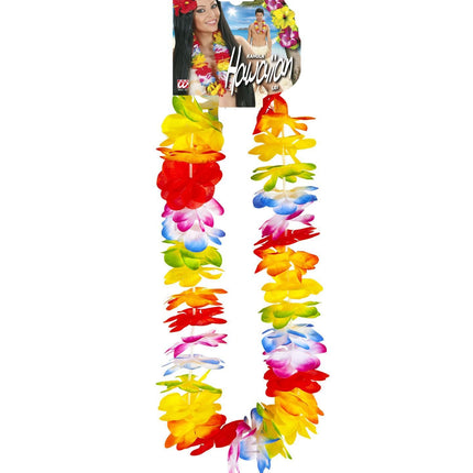 Farvet Hawaii-krans Luksus