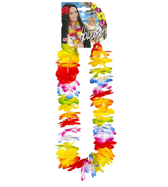 Farvet Hawaii-krans Luksus