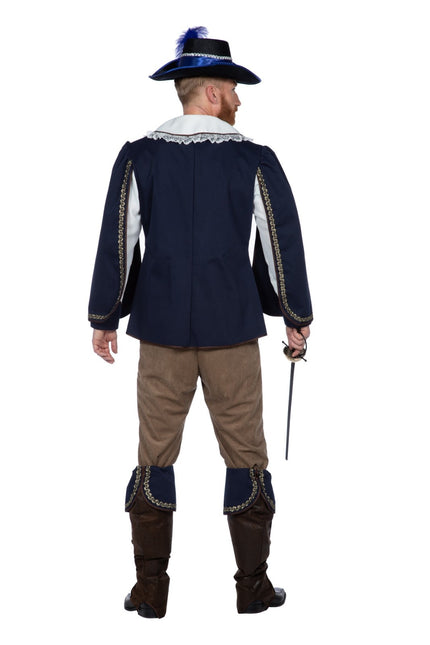Musketer-kostume blå mænd