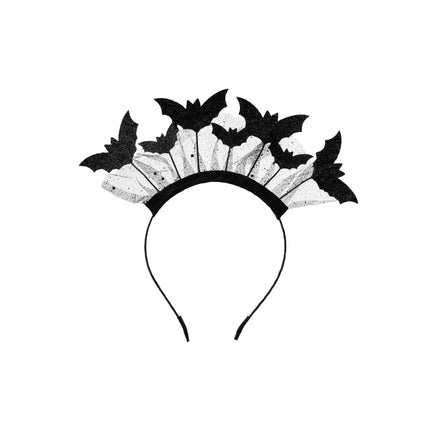 Halloween-hårbånd med flagermus 22 cm