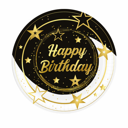 Happy Birthday-tallerkener 23 cm 6 stk