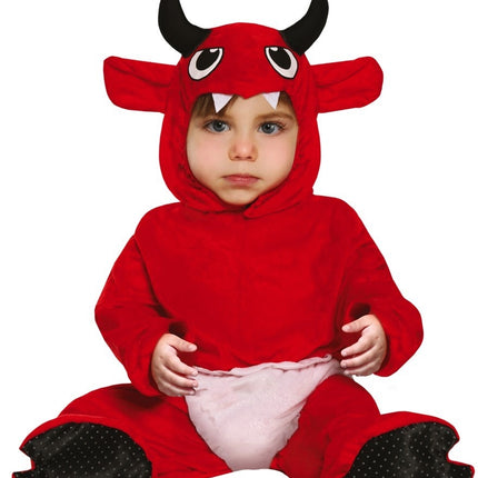 Halloween-kostume baby rød