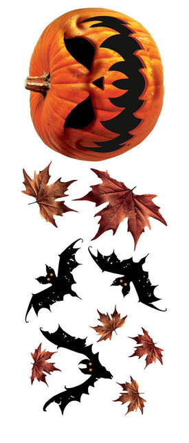 Halloween Muurstickers Pompoen 70cm