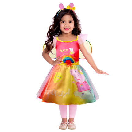 Børnekostume Peppa Rainbow Kjole