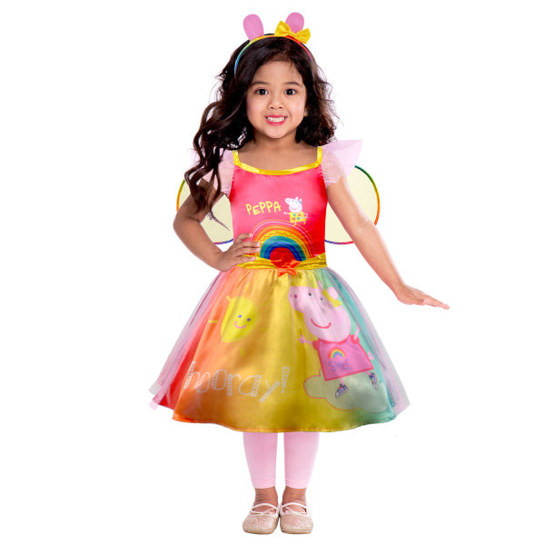 Børnekostume Peppa Rainbow Kjole