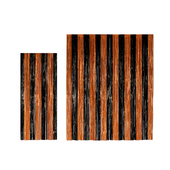 Halloween-dørforhæng sort orange 2,4 m