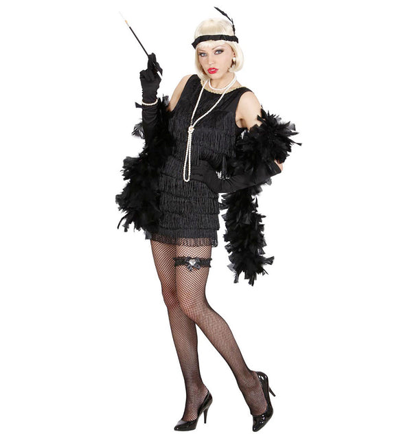 Sorte strømpebånd med diamanthjerte