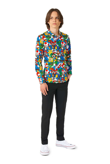 Super Mario skjorte dreng teenager <tc>OppoSuits</tc>