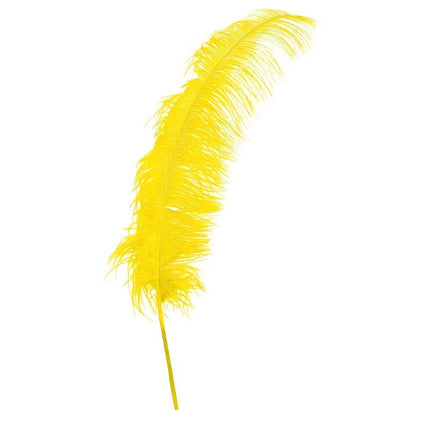 Gule strudsefjer 50cm 12stk