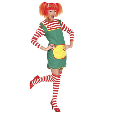 Røde hvide strømper 64 cm