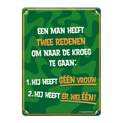 Metalskilt To grunde