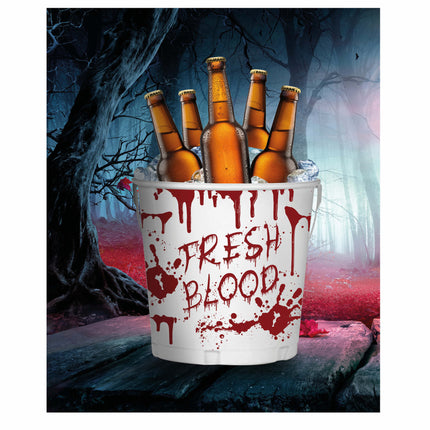 Hvid halloween-borddekorationsspand