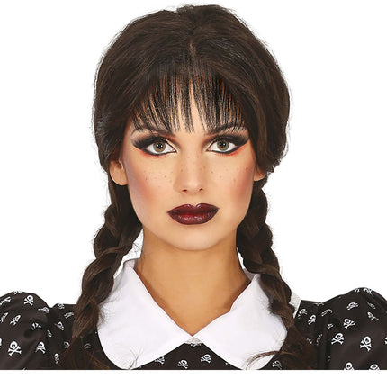 Sort paryk med rottehaler