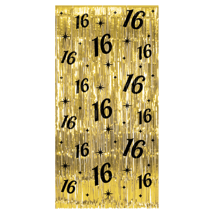 16 år Dørforhæng Guld Sort