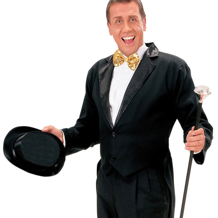 Guld sløjfe pailletter med lys