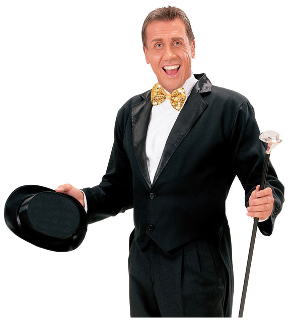 Guld sløjfe pailletter med lys