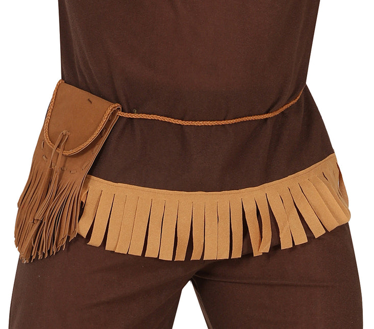 Indianerkostume brun mænd 2 stk