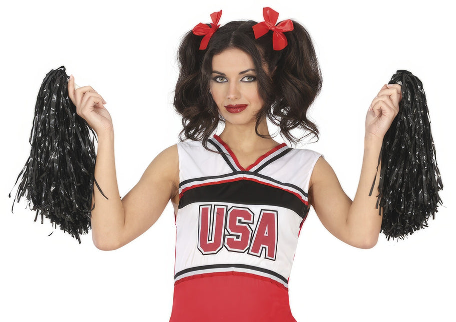 Sorte pomponer 2 stk