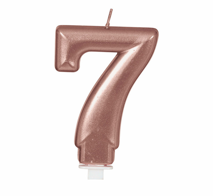 Lys i rosaguld 7 år 8 cm