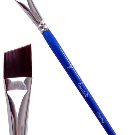 Blå Schmink-pensel vinkel nr. 5/8