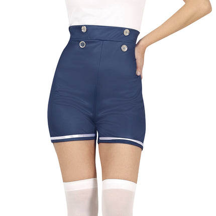 Kostume Blå Hvid Dame Sømand