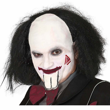 Sort paryk, halvskaldet