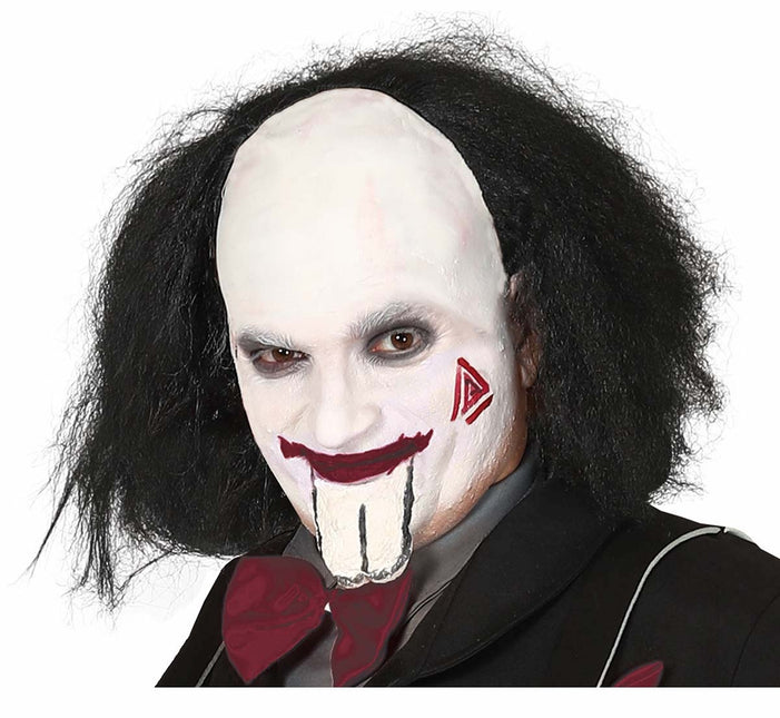 Sort paryk, halvskaldet