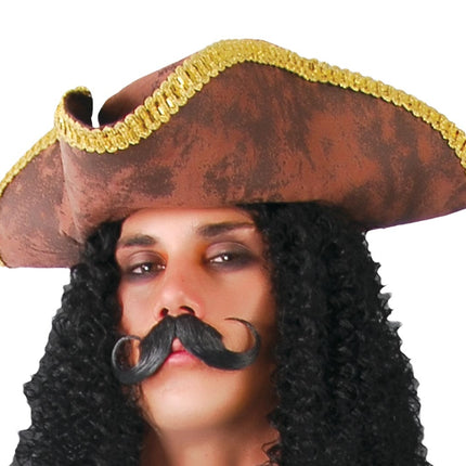 Piratdragt Bordeaux rød mænd