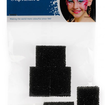 Sort svamp Dot 5 stk