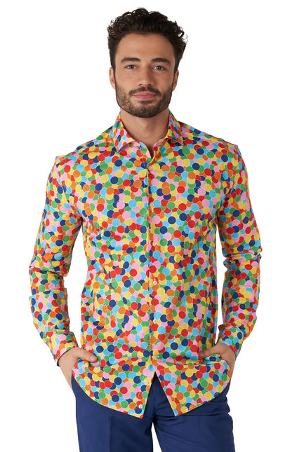 Party Confetti skjorte mænd <tc>OppoSuits</tc>