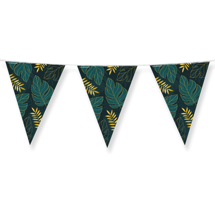 Grøn guirlande af blade 10m