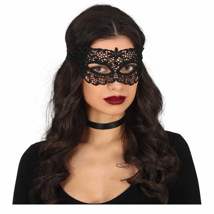 Motiv af sort øjenmaske