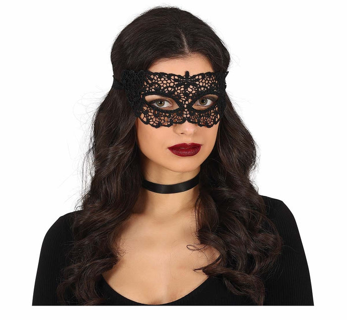 Motiv af sort øjenmaske
