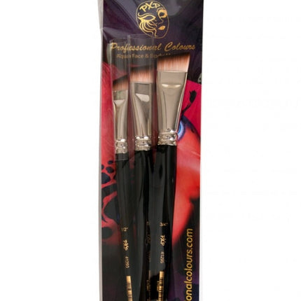 PXP Børstesæt Korthåret Vinklet 1/2" , 5/8" , 3/4"