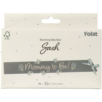 Mommy To Be skærf blå 1,5 m