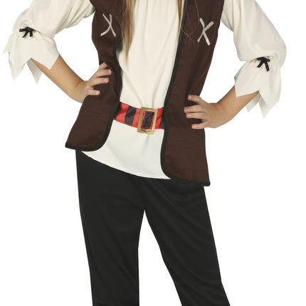 Piratdragt Brun pige