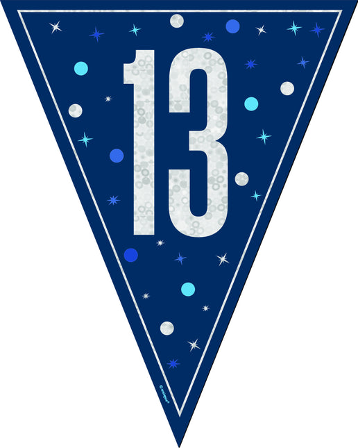 13 år Guirlande blå 2,5 m