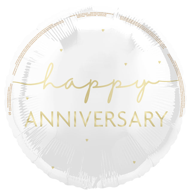 Happy Anniversary Helium Balloon Empty 45cm