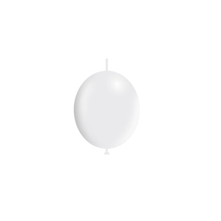 Hvide knapballoner 15 cm 100 stk