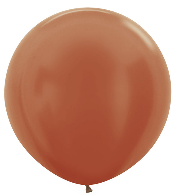 Ballonnen Metallic Copper 91cm 2st