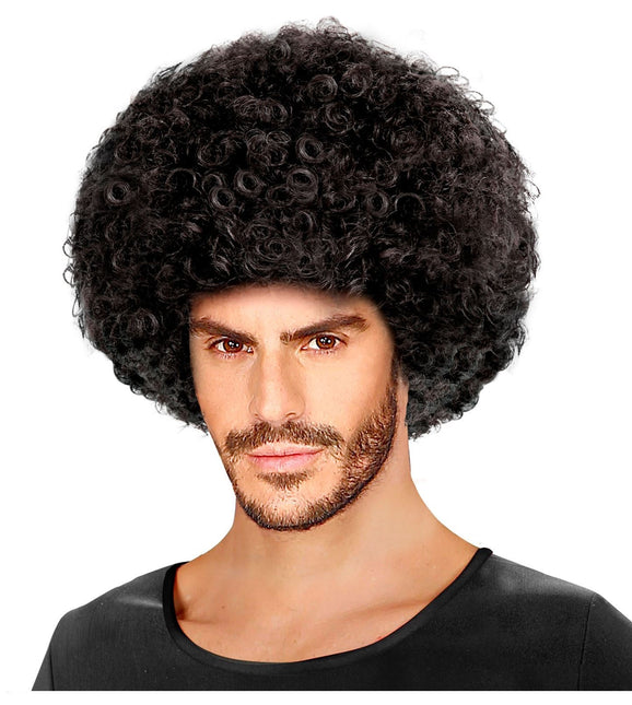 Sort afro unisex-paryk
