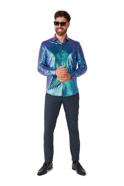Mermaid Disco Shirt Men <tc>OppoSuits</tc>
