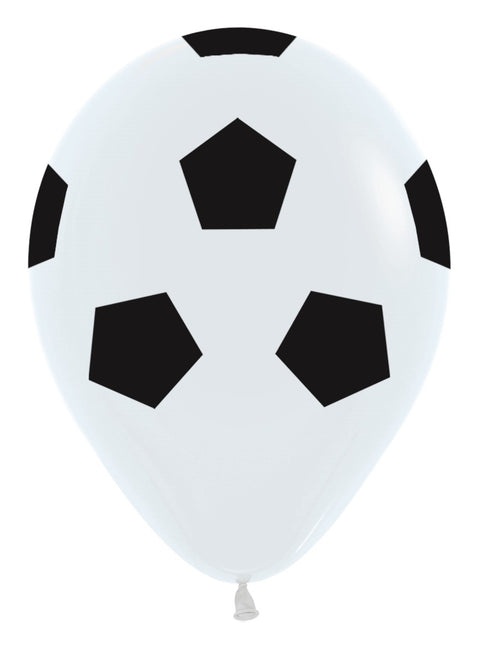 Modelleringsballoner Soccer Balll White 30cm 12stk