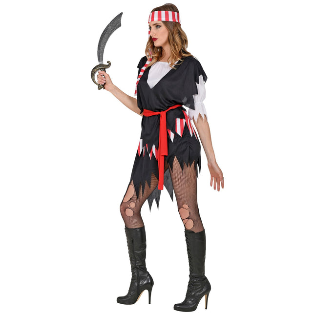 Piratkjole Hvid Sort Damer