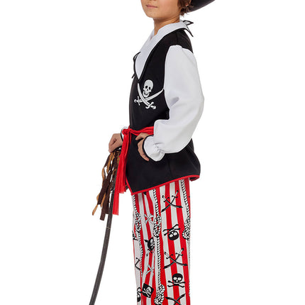 Piratdragt Sort Hvid Dreng