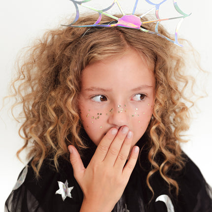 Halloween-hårbånd med spindelvæv 21 cm