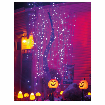 Halloween LED-guirlande Lilla 144 lys