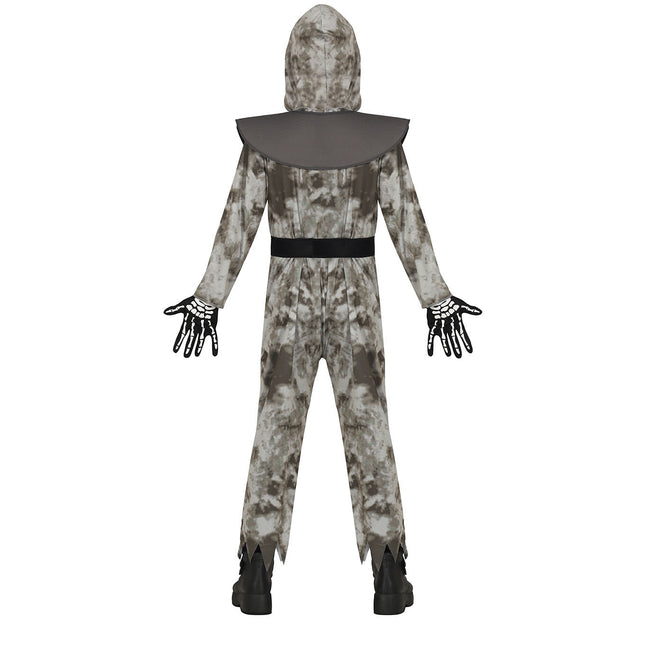 Ninja-kostume barn grå